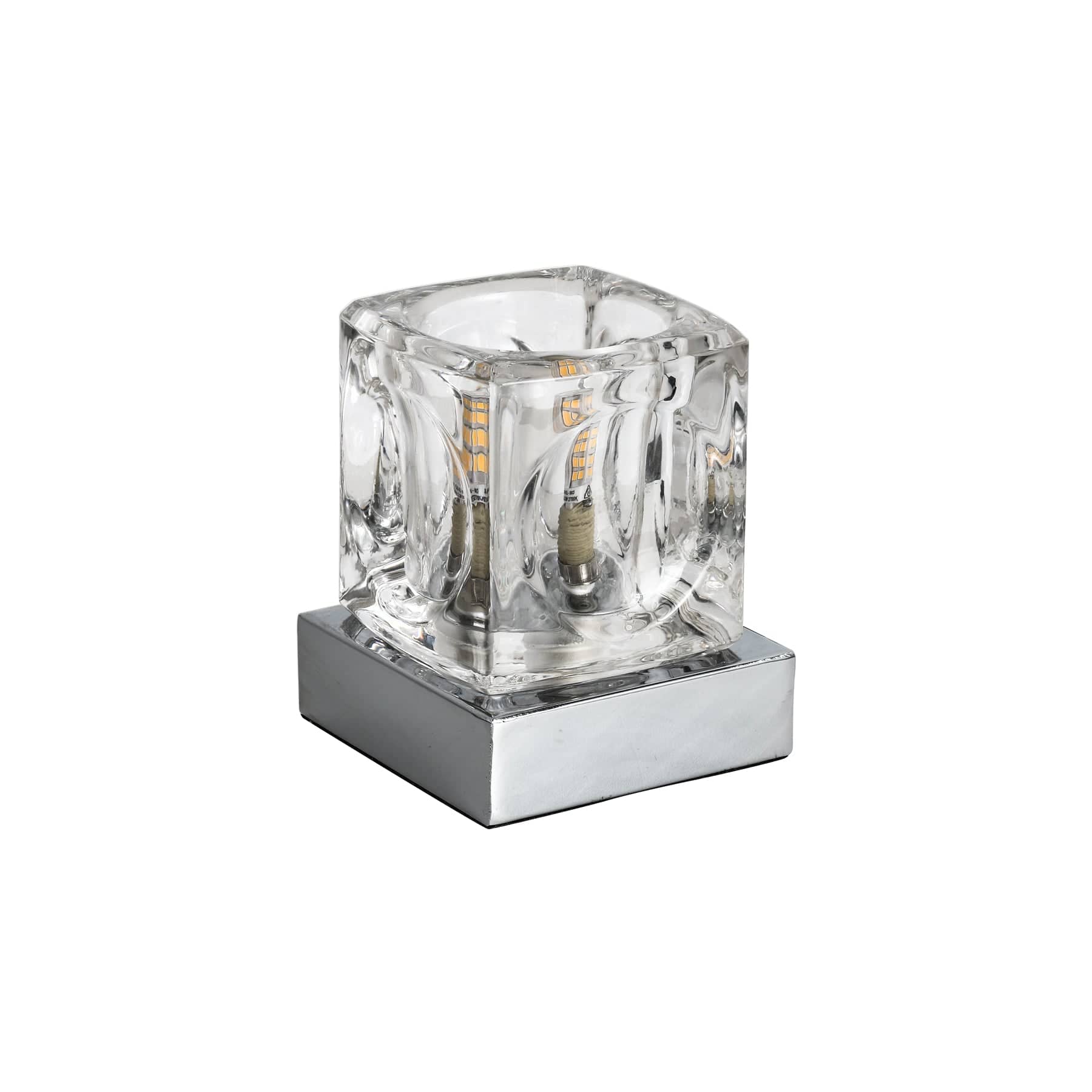 Lexi Lighting Table Lamp Bianca Glass Table Lamp with LED Bulb