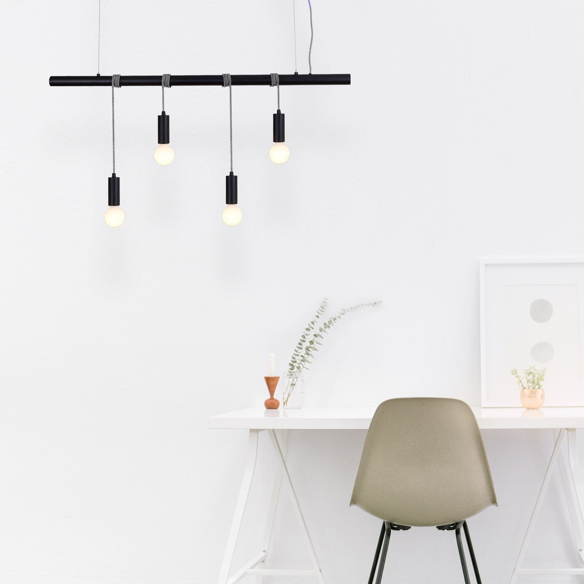 Lexi Lighting Pendant Light Bikkel 4 Lights Pendant Light - Black