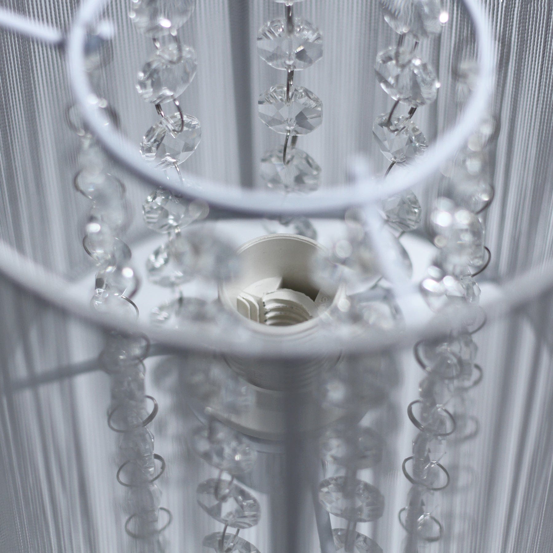 Lexi Lighting Table Lamp Emilia Table Lamp with Acrylic Drops - Grey Shade