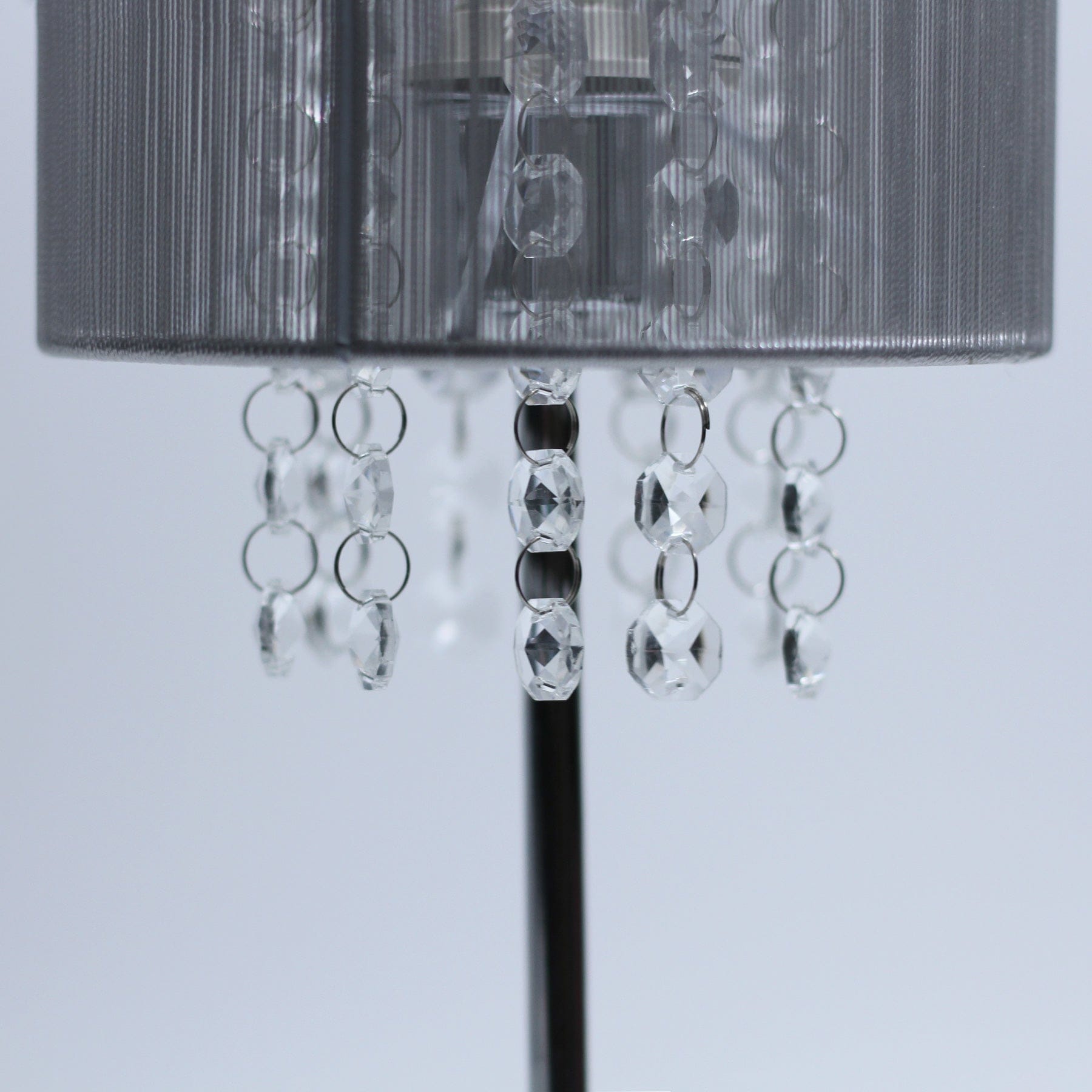 Lexi Lighting Table Lamp Emilia Table Lamp with Acrylic Drops - Grey Shade