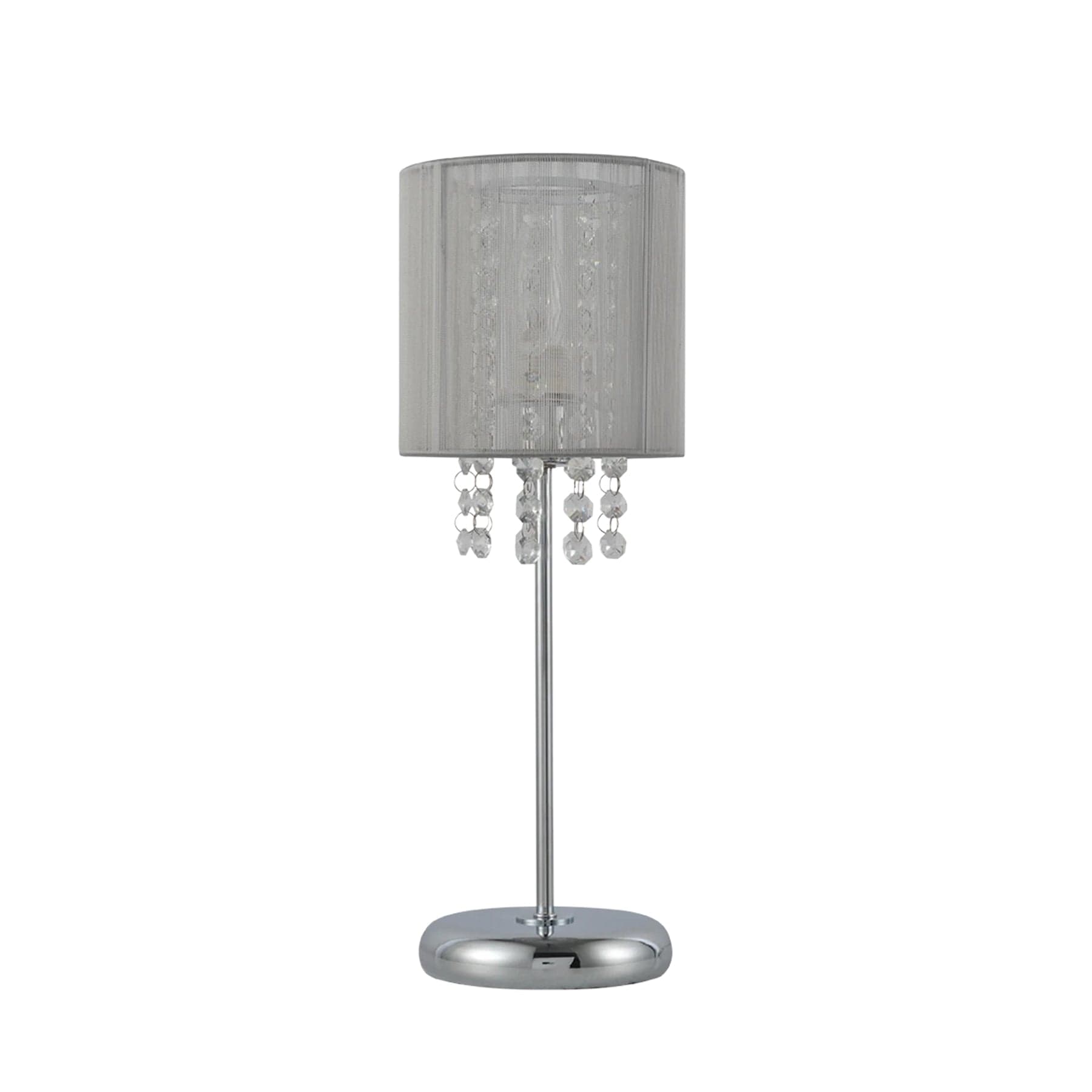 Lexi Lighting Table Lamp Emilia Table Lamp with Acrylic Drops - Grey Shade