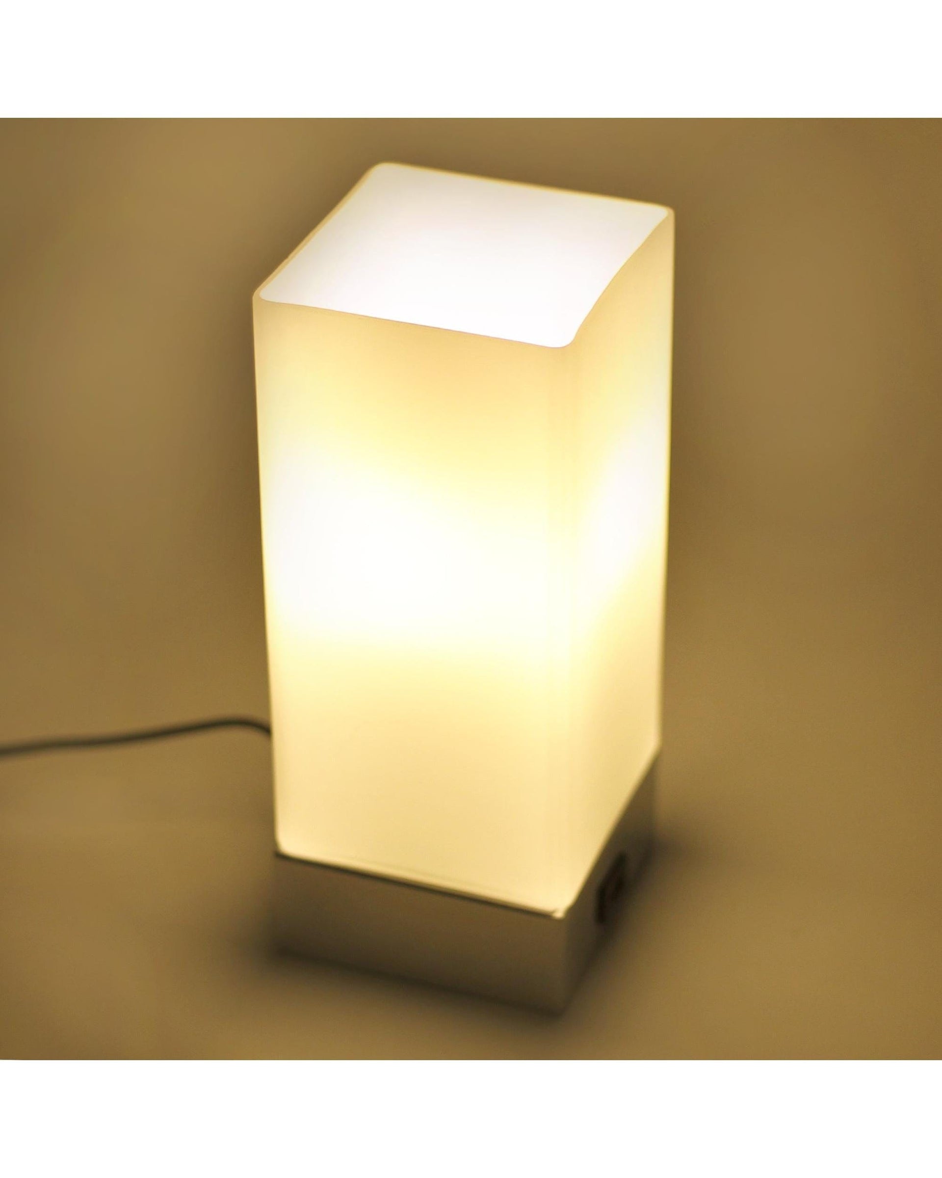 Lexi Lighting Table Lamp Jessica Rectangle Touch Lamp with USB Port
