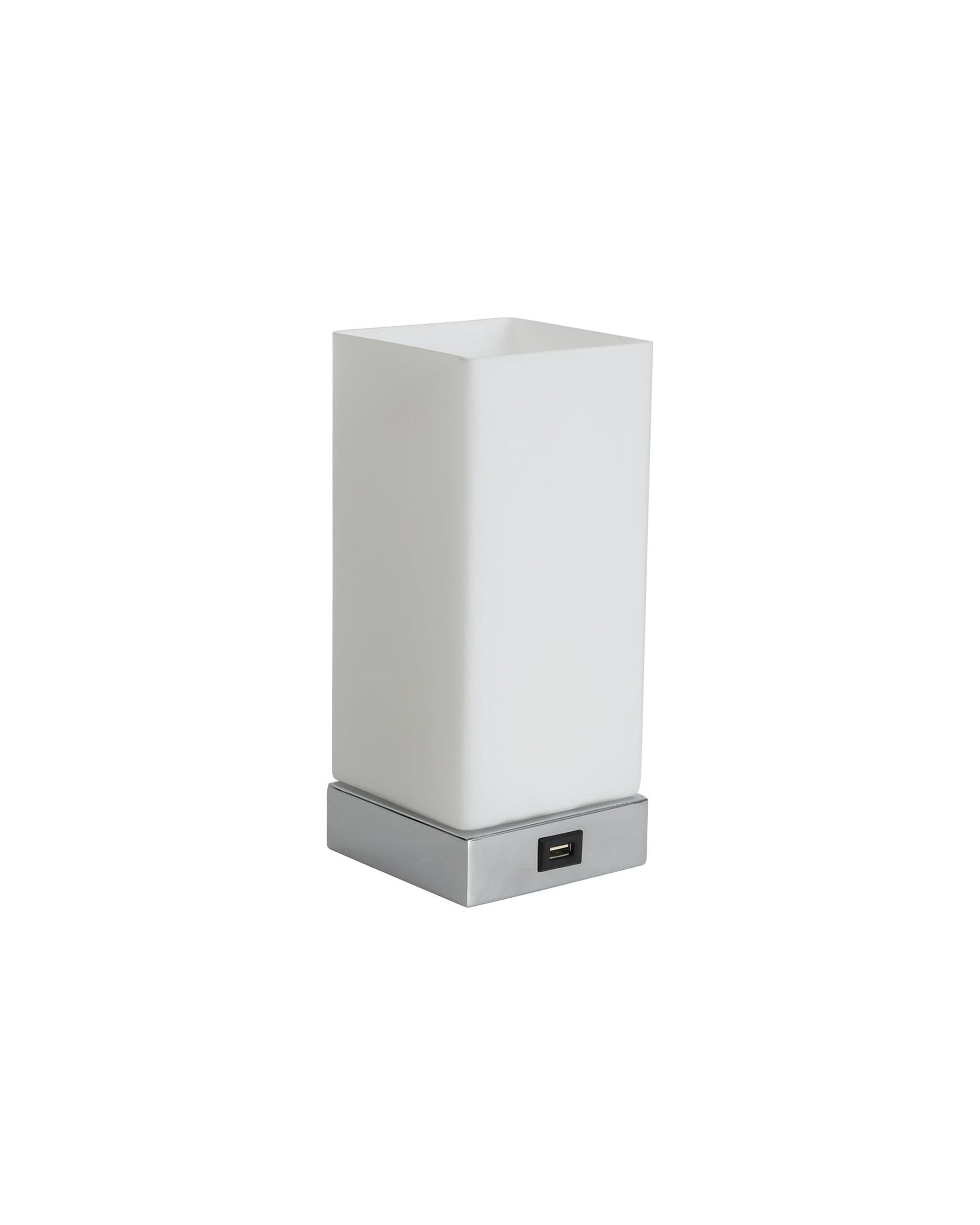 Lexi Lighting Table Lamp Jessica Rectangle Touch Lamp with USB Port