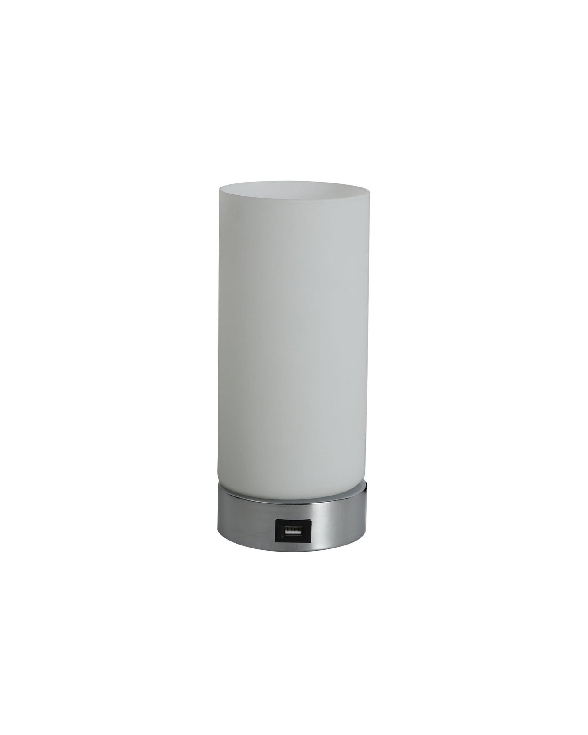 Lexi Lighting Table Lamp Julie Cylinder Touch Lamp with USB Port