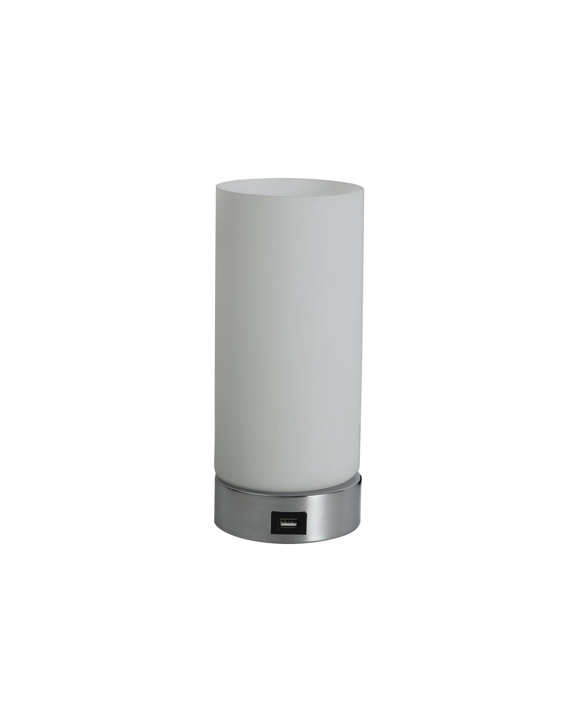 Lexi Lighting Table Lamp Julie Cylinder Touch Lamp with USB Port