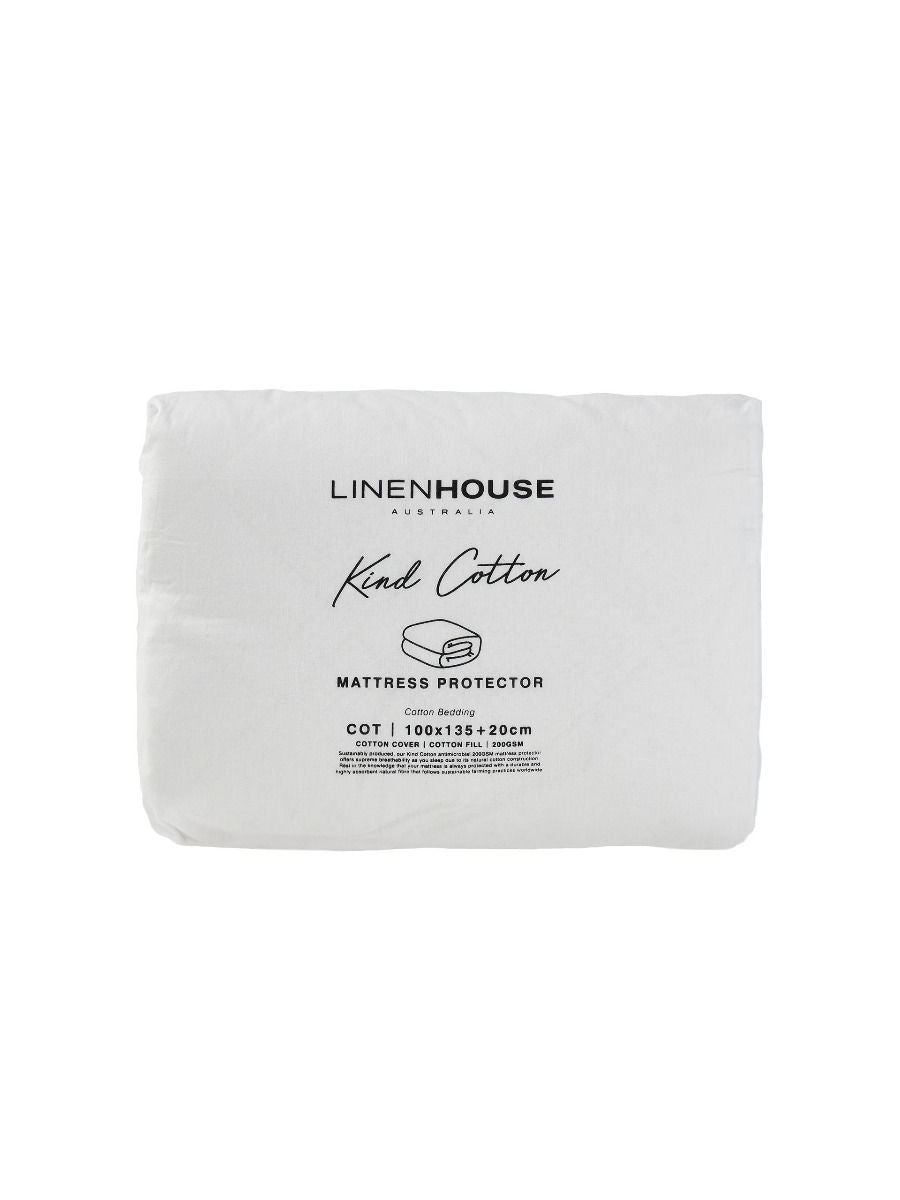 Linen House Kind Cotton Mattress Protector – 200 GSM Linen House