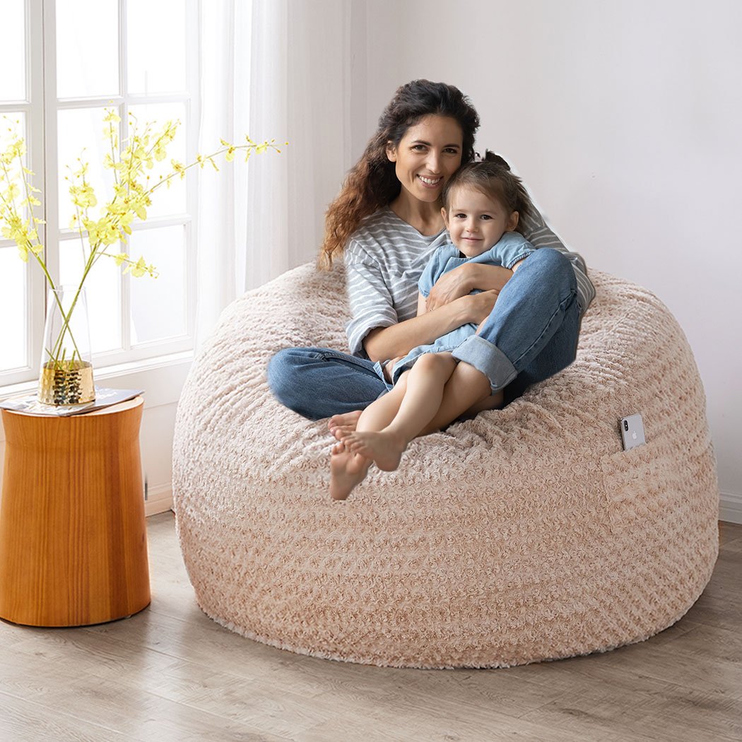 Bean Bag Refill Chairs Couch Extra Large Lounger Indoor Lazy Sofa Cream Big Bedding Australia