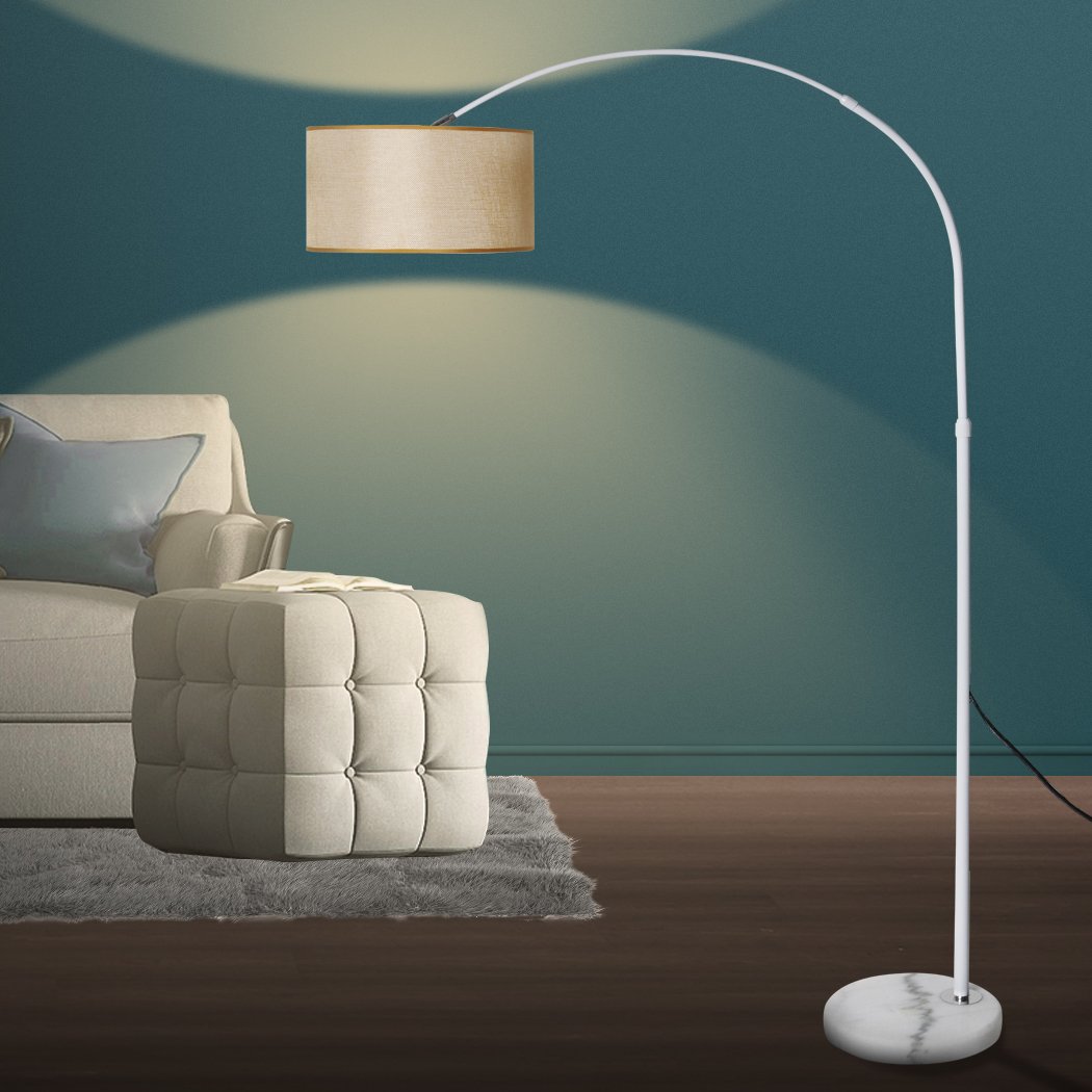 Modern LED Floor Lamp Reading Light Free Standing Height Adjustable Marble Base Big Bedding Australia