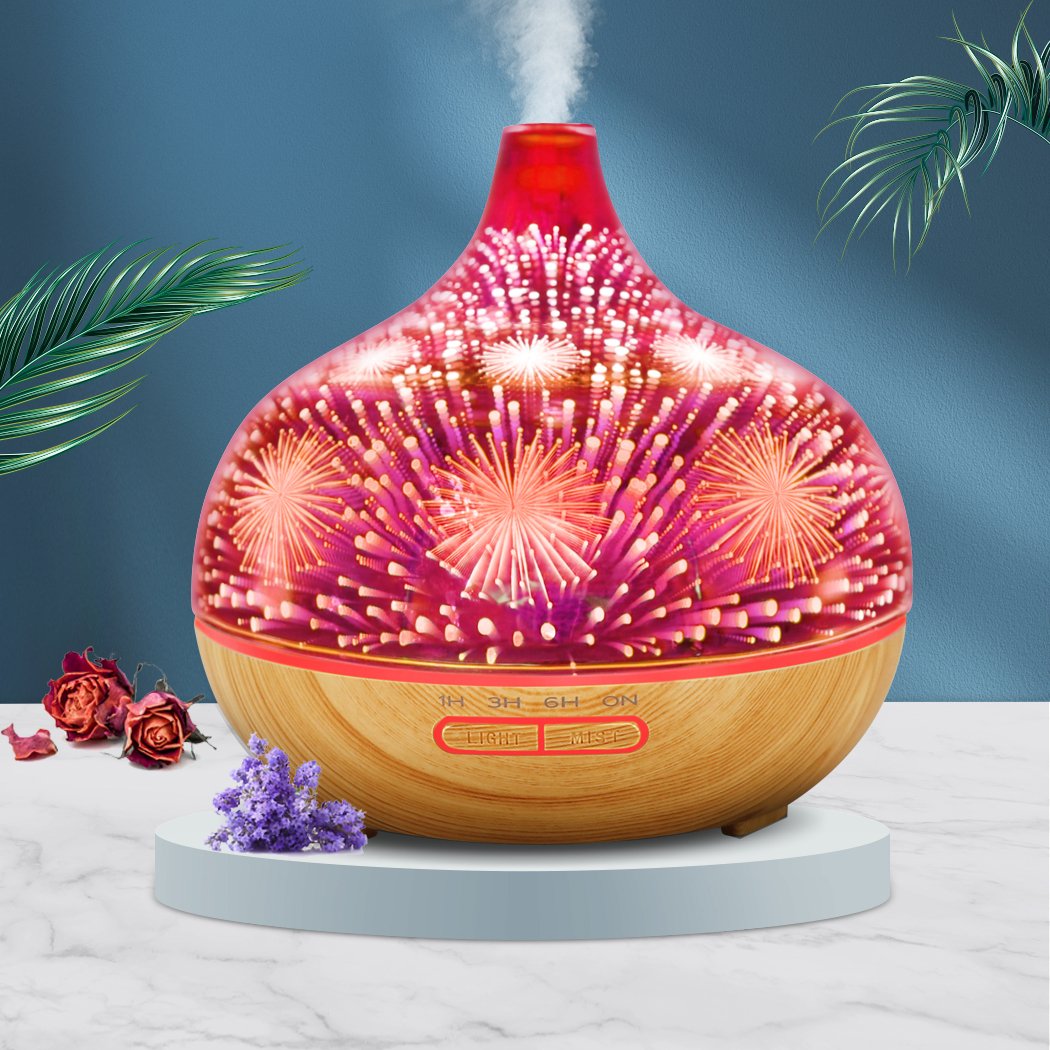 Aroma Diffuser Aromatherapy Ultrasonic 3D Air Humidifier Purifier Fireworks Big Bedding Australia
