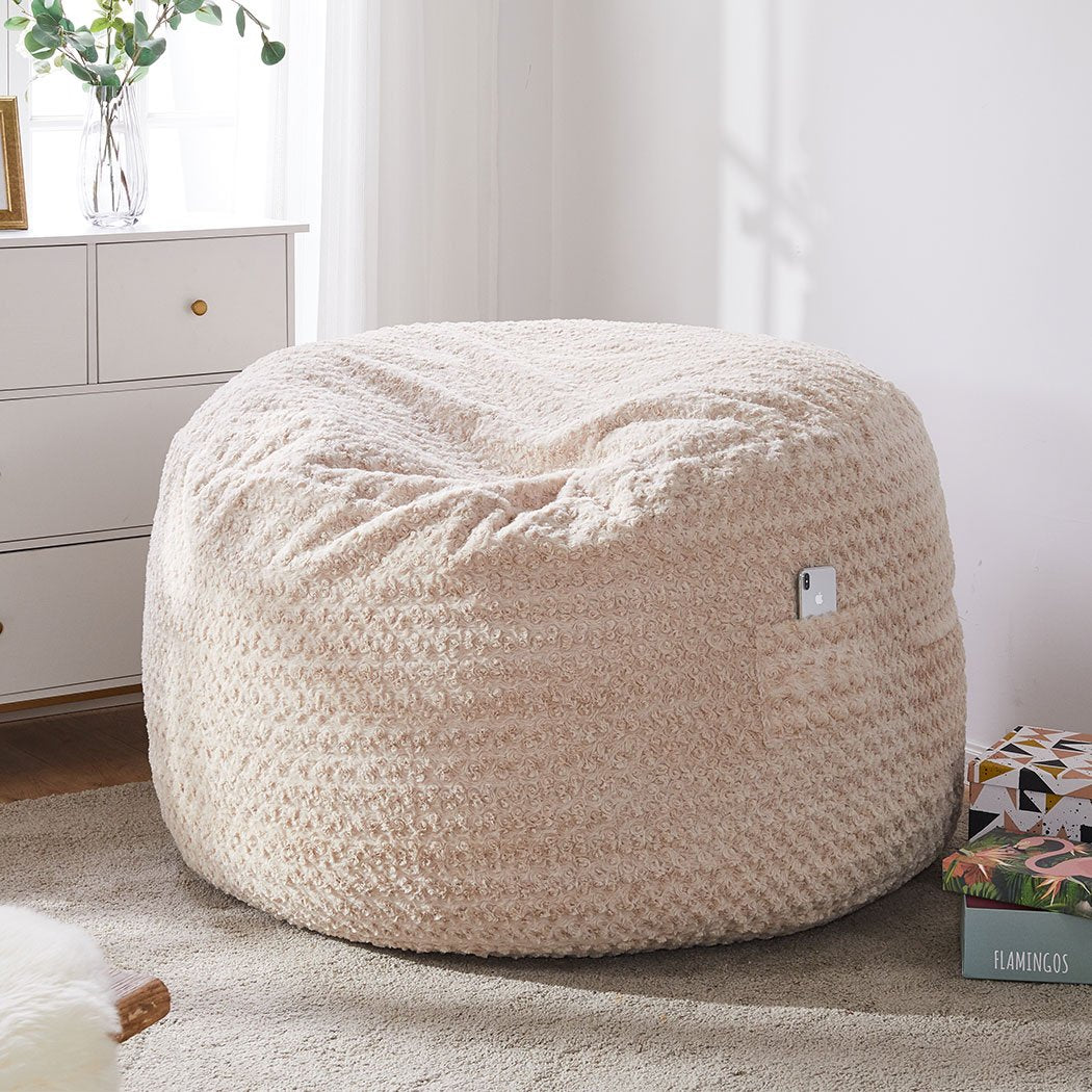 Bean Bag Refill Chairs Couch Extra Large Lounger Indoor Lazy Sofa Cream Big Bedding Australia