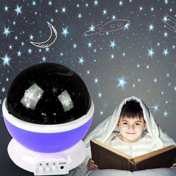 STAR MOON SKY STARRY NIGHT PROJECTOR LIGHT LAMP FOR KIDS BABY BEDROOM PURPLE Big Bedding Australia
