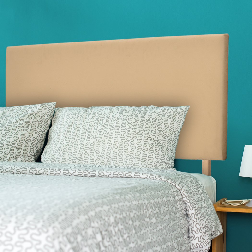 Bed Frame Bed head PU Leather With Wooden Leg Single Size Levede