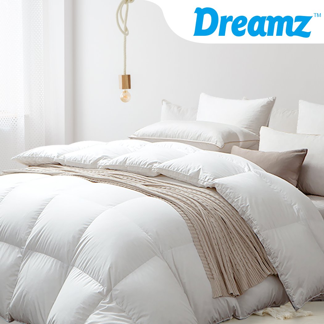 500GSM All Season Goose Down Feather Filling Duvet in King Single Size Dreamz