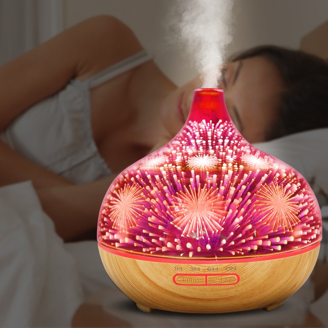 Aroma Diffuser Aromatherapy Ultrasonic 3D Air Humidifier Purifier Fireworks Big Bedding Australia