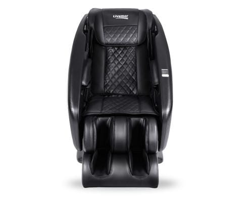 Livemor Massage Chair 3D Electric Massage Chair Shiatsu SL Track Full Body 58 Air Bags Black