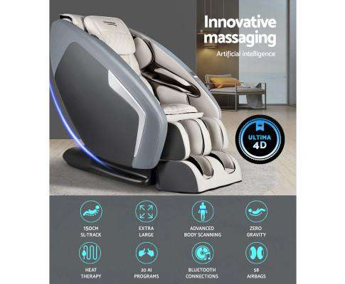 Livemor Massage Chair 3D Electric Massage Chair Zero Gravity Recliner Head Massager Air Bag