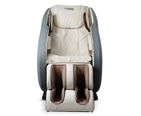 Livemor Massage Chair Electric Massage Chair Recliner SL Track Shiatsu Heat Back Massager - Blue Grey Beige