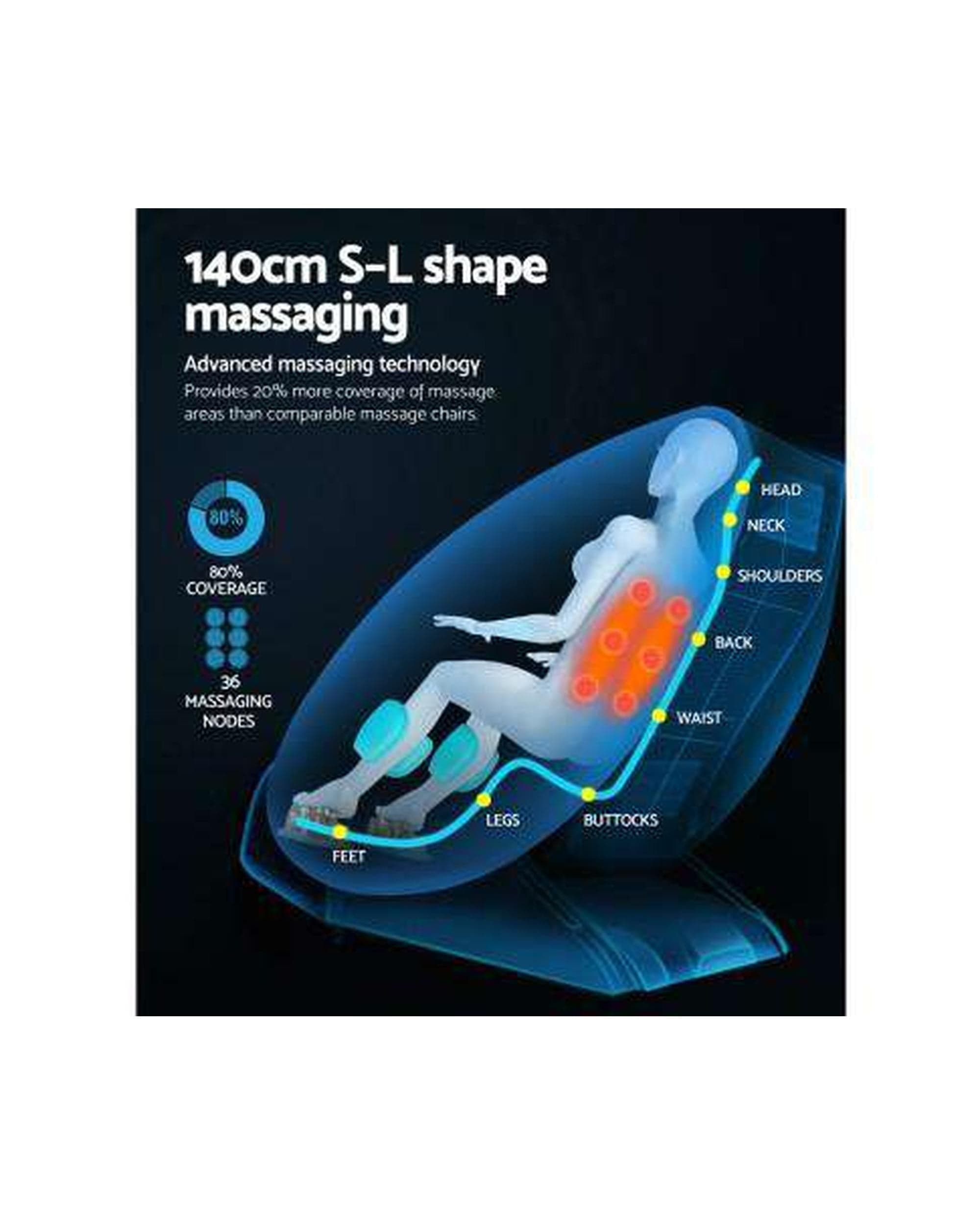 Livemor Massage Chair Electric Massage Chair Zero Gravity Recliner Fully Auto Shiatsu Heating Massager