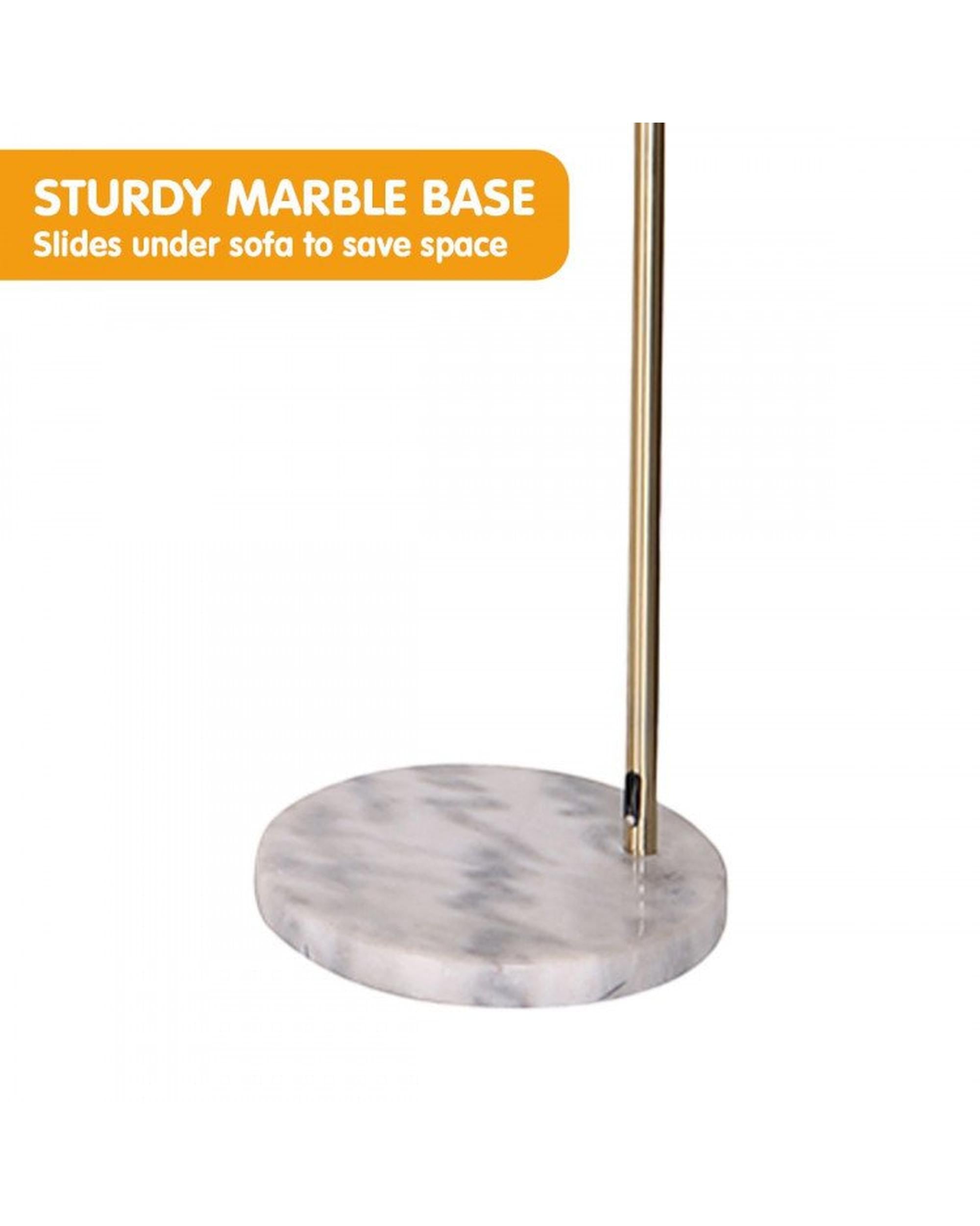 SARANTINO METAL ARC FLOOR LAMP ANTIQUE BRASS WITH MARBLE BASE Sarantino