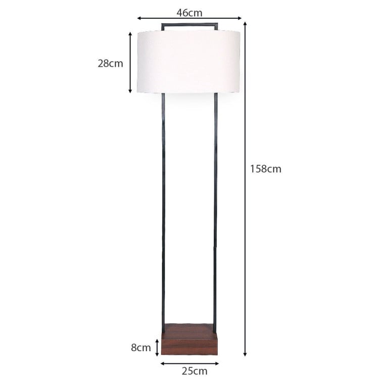 SARANTINO WOOD FLOOR LAMP IN CHERRY FINISH Sarantino