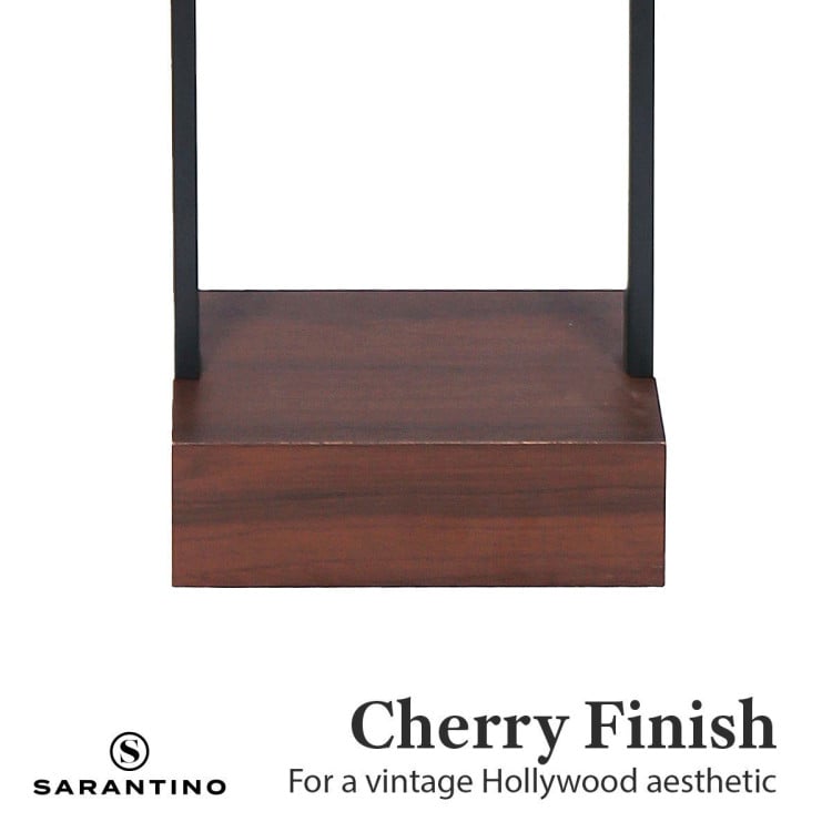 SARANTINO WOOD FLOOR LAMP IN CHERRY FINISH Sarantino