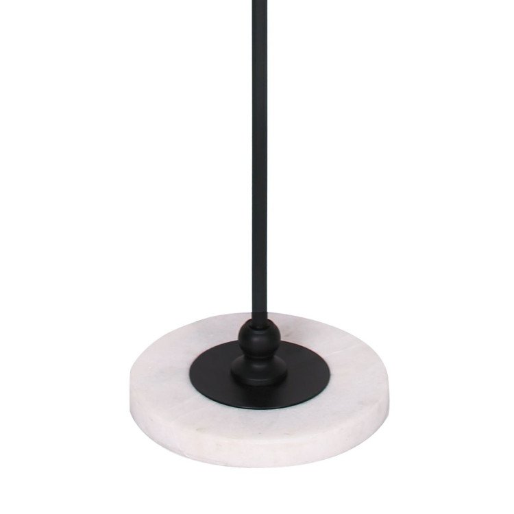 SARANTINO METAL FLOOR LAMP WITH MARBLE BASE & OFF-WHITE SHADE Sarantino