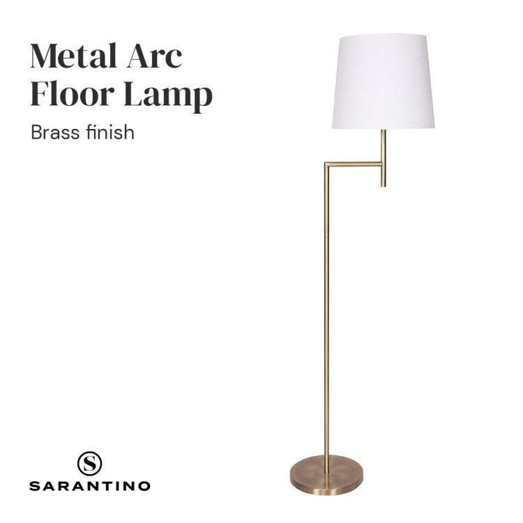 SARANTINO METAL FLOOR LAMP - ANTIQUE BRASS Sarantino