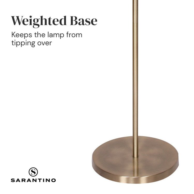 SARANTINO METAL FLOOR LAMP - ANTIQUE BRASS Sarantino
