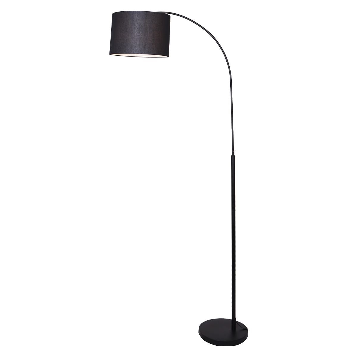 METAL ARC ARM FLOOR LAMP SHADE BLACK Big Bedding Australia