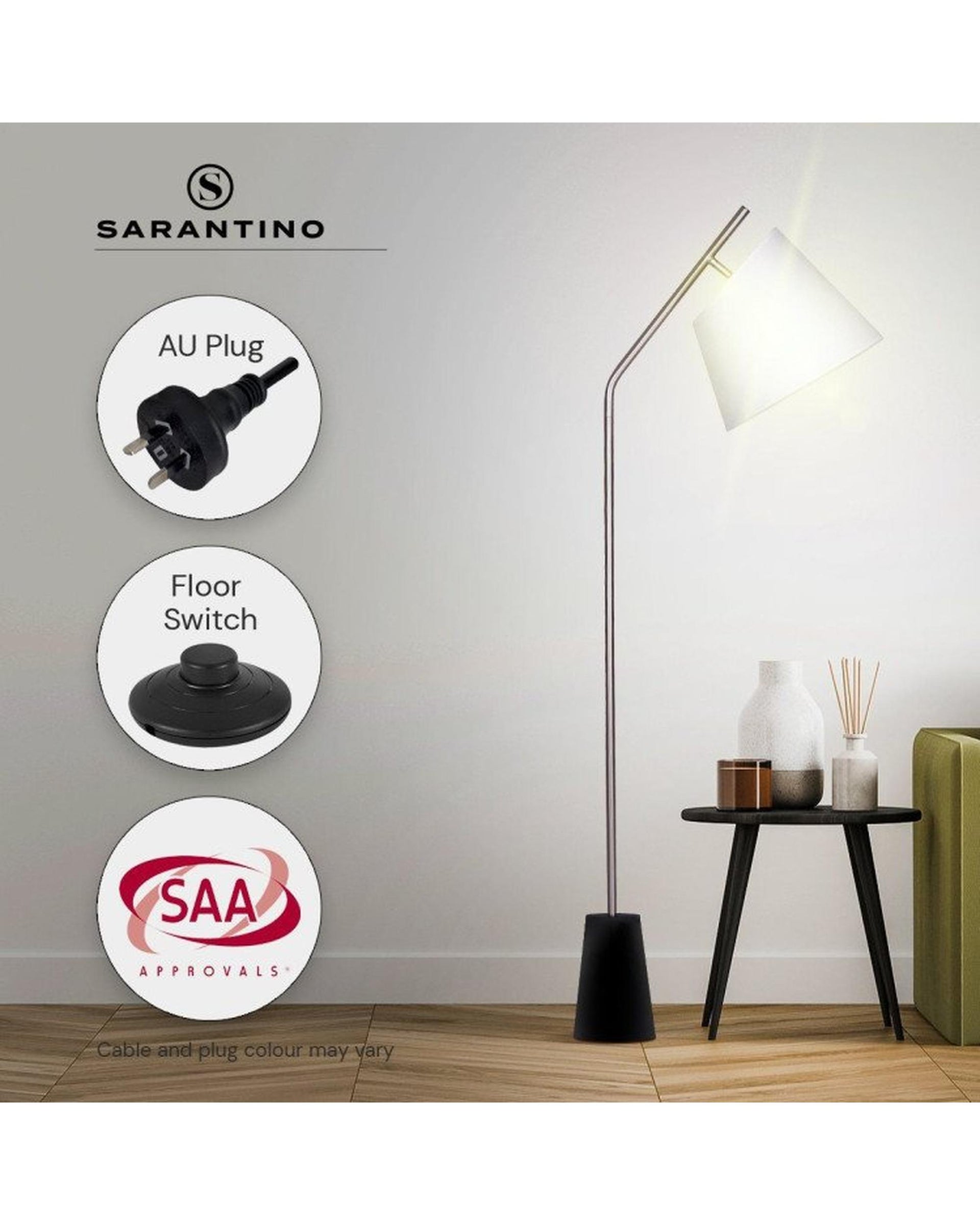 SARANTINO MODERN ARC FLOOR LAMP Sarantino