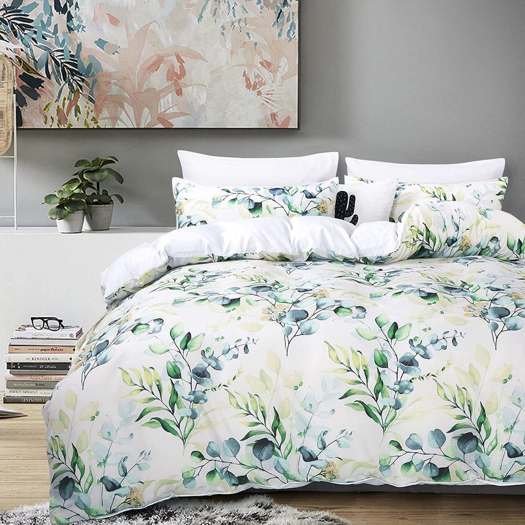 Luxton Quilt Cover Luxton Adia Leaf Yellow Green Quilt Cover Set