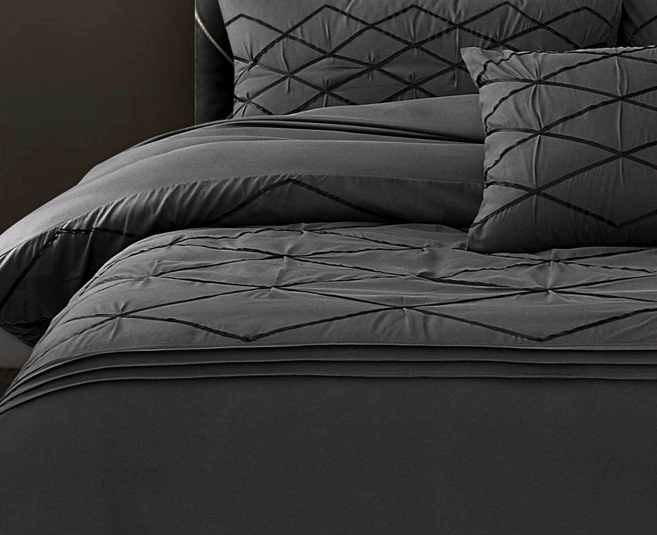 Luxton Quilt Cover Luxton Alden Grey Quilt Cover Set