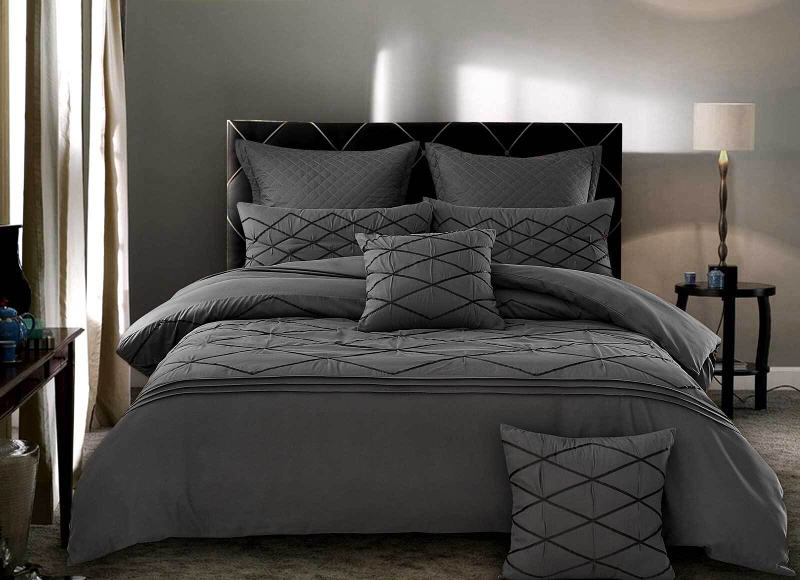 Luxton Quilt Cover Luxton Alden Grey Quilt Cover Set