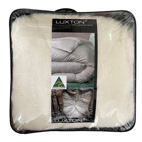 Luxton Mattress Topper Luxton Premium Reversible 1000GSM Australian Wool Mattress Topper