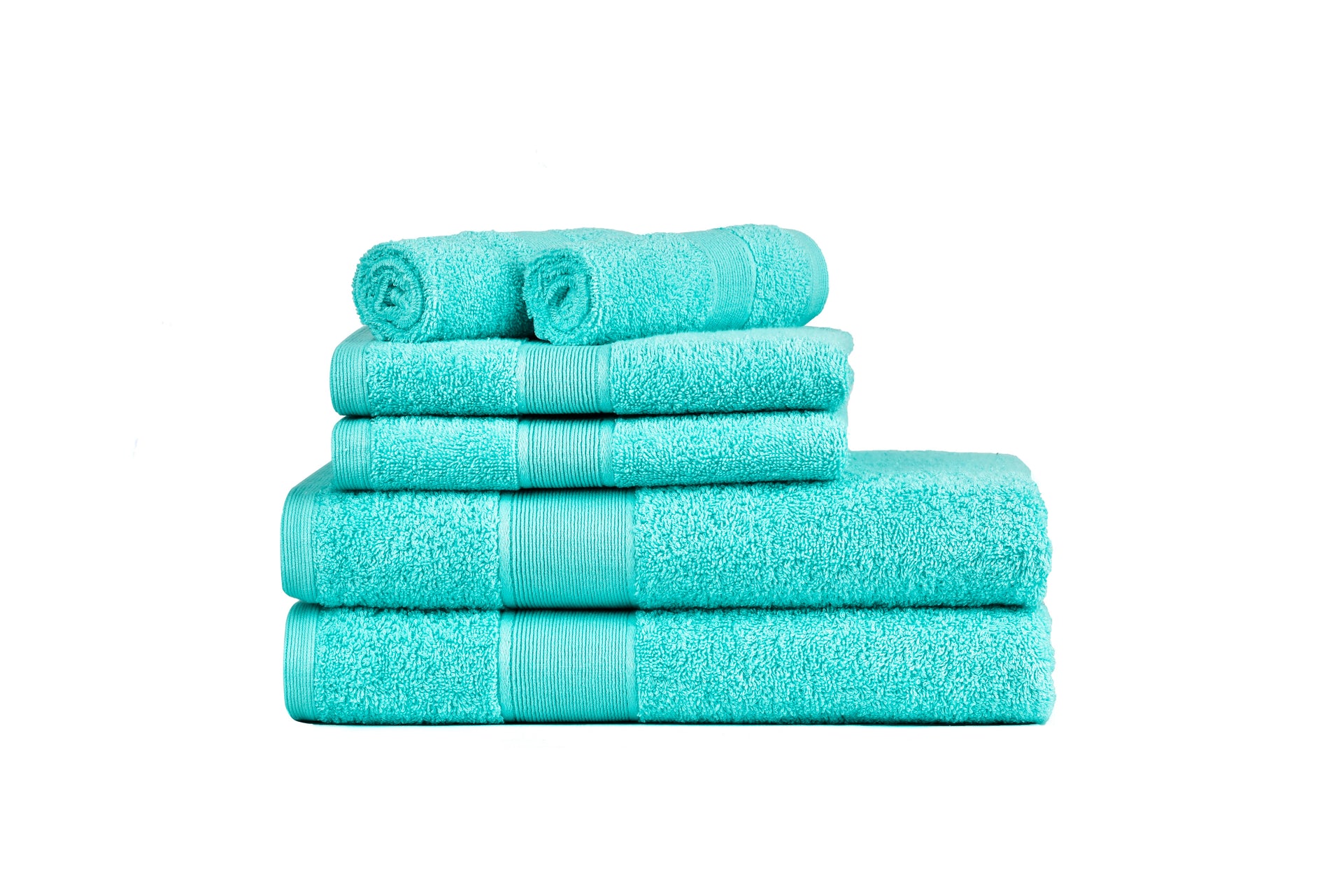 Amelia 500GSM 100% Cotton Towel Set -Single Ply carded 6 Pieces -Blue light Amelia