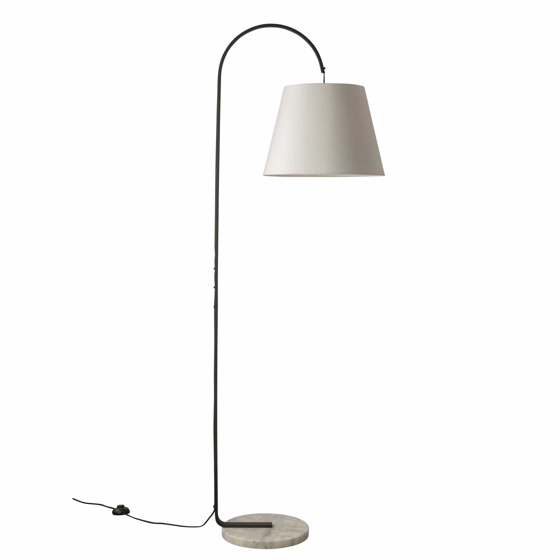 Mayfield Lighting Floor Lamp Mayfield Lighting Silas Floor Lamp, White Shade