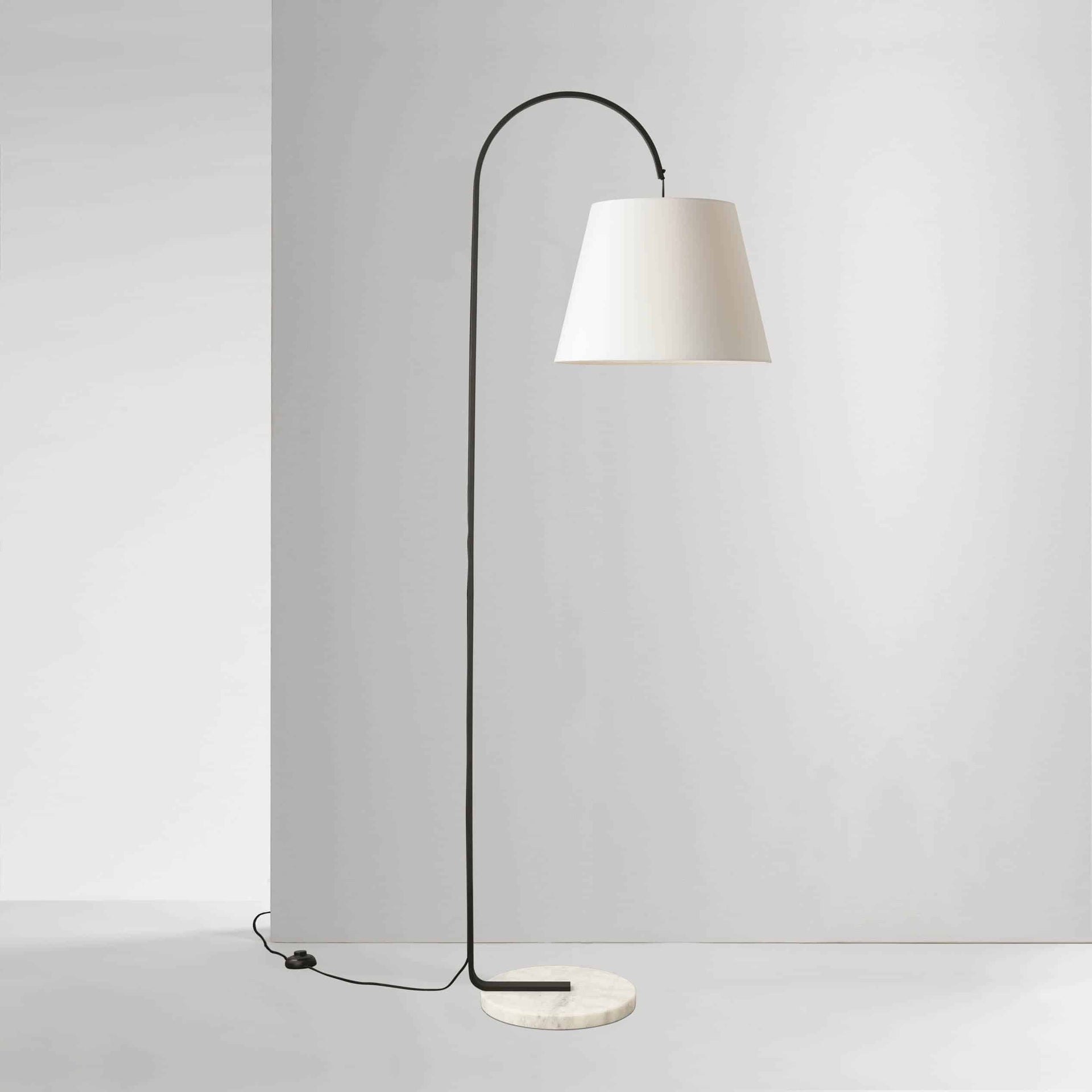 Mayfield Lighting Floor Lamp Mayfield Lighting Silas Floor Lamp, White Shade