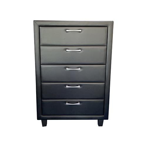 Melbournians Furniture Chest of Drawers Albany Tallboy Black