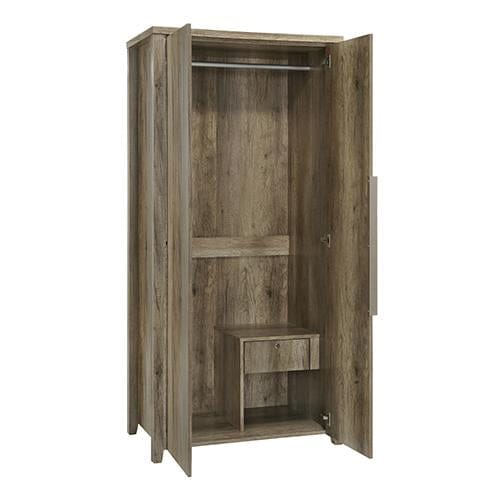 Melbournians Furniture Chest of Drawers Alexa Rustic 2 Door Wardrobe