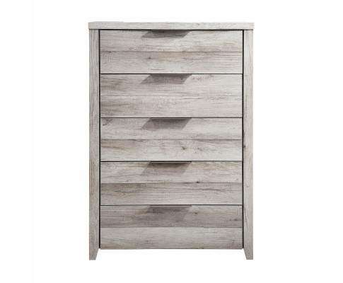 Melbournians Furniture Chest of Drawers Alice Tallboy White Ash
