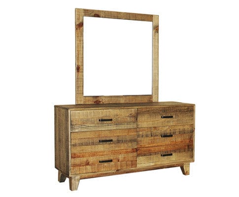 Melbournians Furniture Bedroom Set Four Pieces Bedroom Suite - Solid Wood Antique Design Bedframe, Bedside Table & Tallboy - 3 Sizes