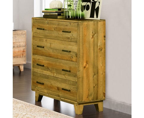 Melbournians Furniture Bedroom Set Four Pieces Bedroom Suite - Solid Wood Antique Design Bedframe, Bedside Table & Tallboy - 3 Sizes