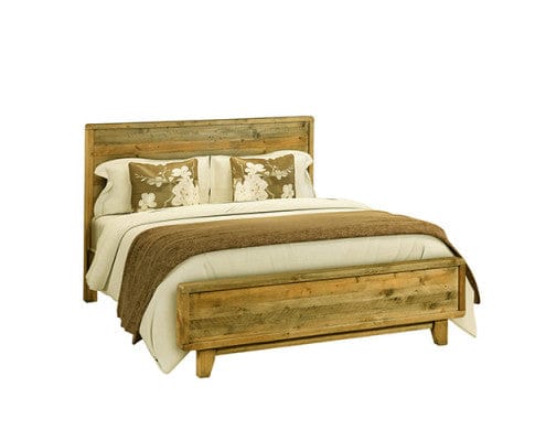 Melbournians Furniture Bedroom Set Four Pieces Bedroom Suite - Solid Wood Antique Design Bedframe, Bedside Table & Tallboy - 3 Sizes
