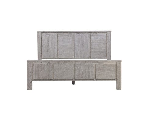 Melbournians Furniture Bedroom Set Four Pieces Bedroom Suite with Solid Acacia Wood Veneered Construction - White Ash Colour Bed, Bedside Table & Tallboy - 2 Sizes
