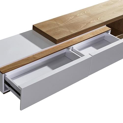 Melbournians Furniture TV Unit Grandora TV Cabinet White Ash Colour