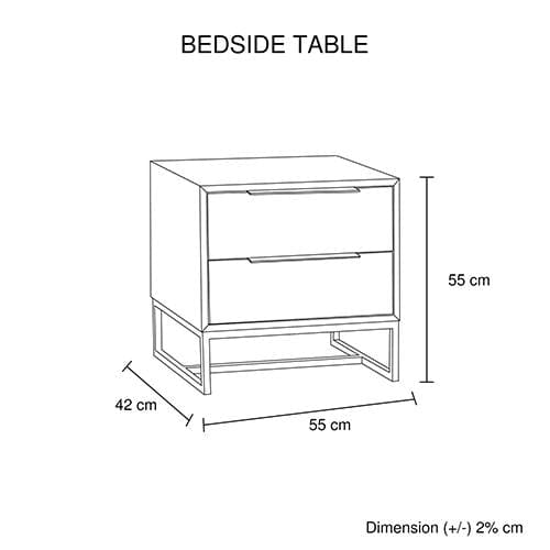 Melbournians Furniture Bedside Table Hannah Bedside Table
