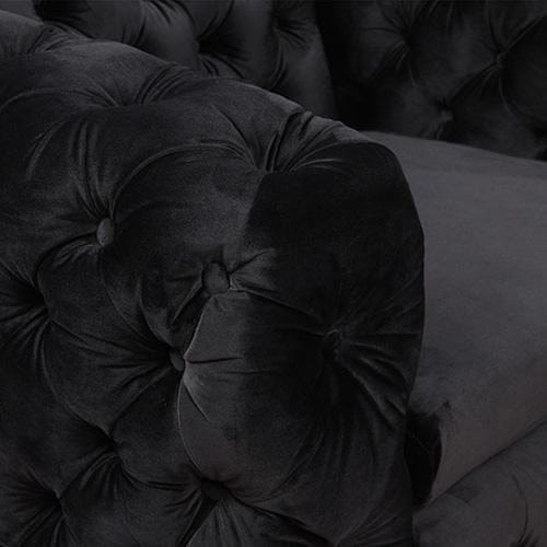 Melbournians Furniture Sofa Jacques 3 Seater Black Colour