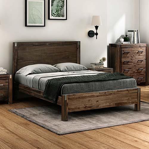 Melbournians Furniture Bedframe Java Bedframe Queen Size Chocolate