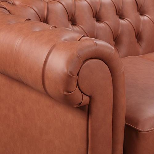 Melbournians Furniture Accent Chair Madeline 1 Seater Brown