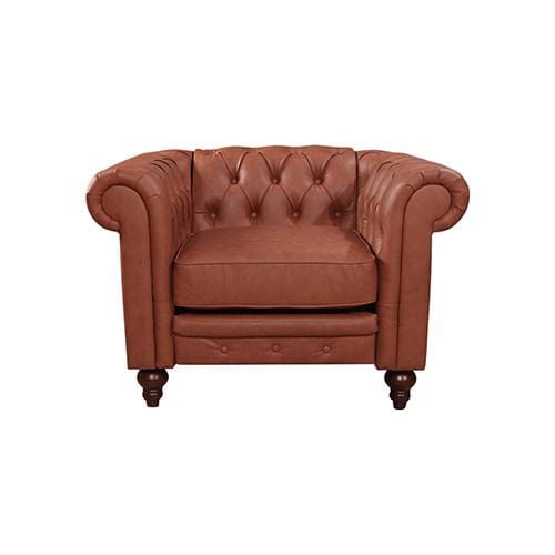 Melbournians Furniture Accent Chair Madeline 1 Seater Brown